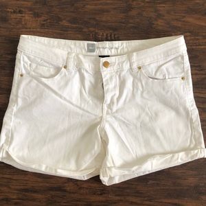 White Denim Shorts